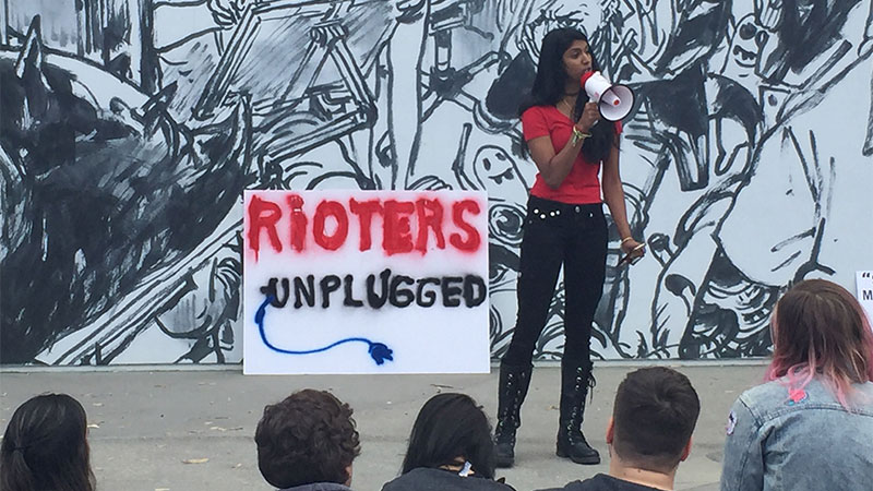 A rebel who spoke to his colleagues through a megaphone